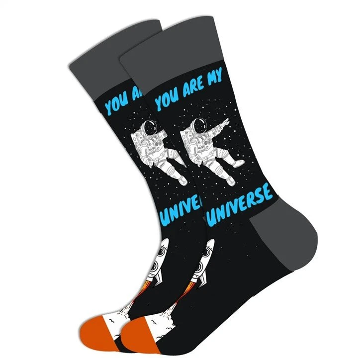 customized+happy funny jacquard women men cute socks
