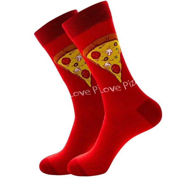 happy funny jacquard women men cute socks +quotation