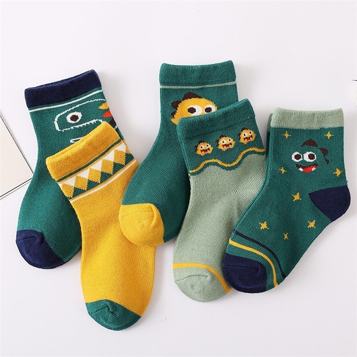 high quality cotton jacquard cute pattern kids tube socks +quotation