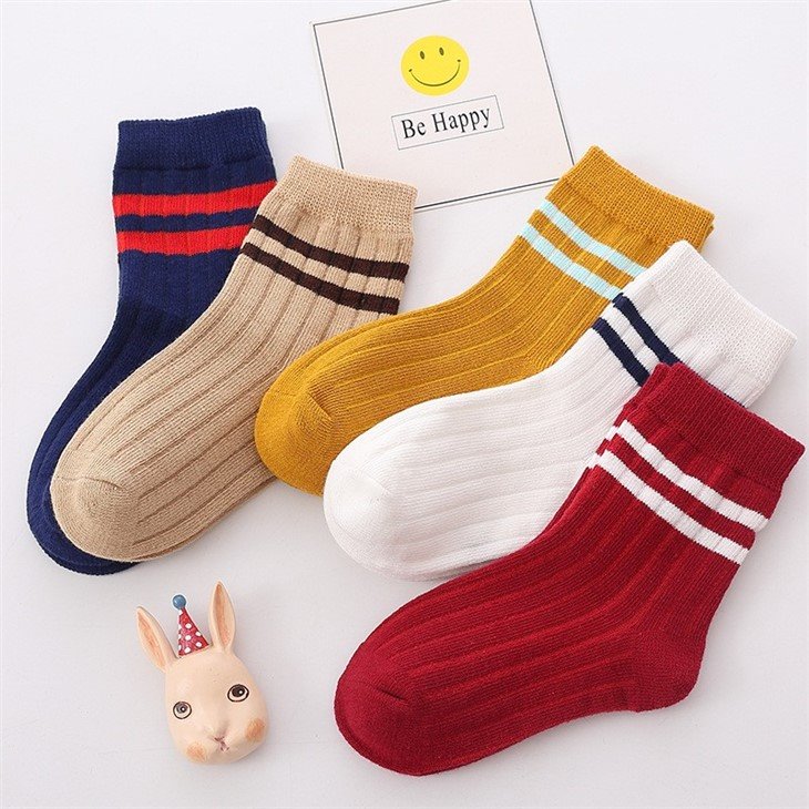 high quality cotton jacquard cute pattern kids tube socks+pricelist