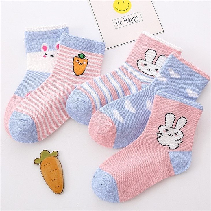 customized+high quality cotton jacquard cute pattern kids tube socks