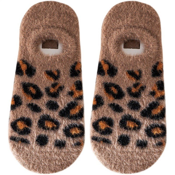 Jacquard no show winter socks for women +in stock