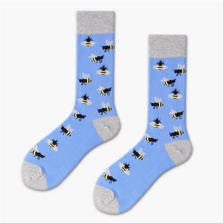buy+jacquard happy crazy fashion socks