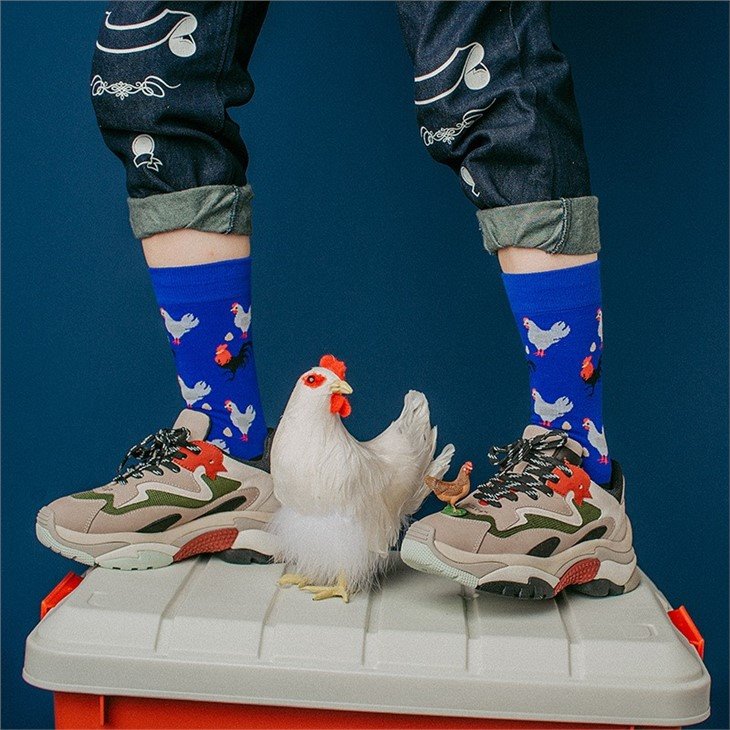 wholesale+jacquard happy crazy fashion socks