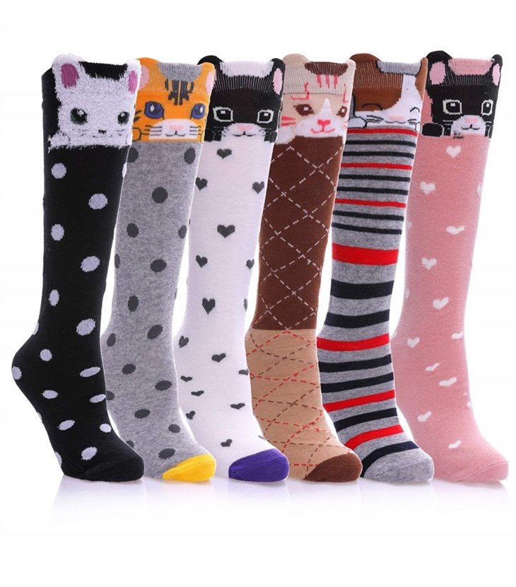high knee socks with animals