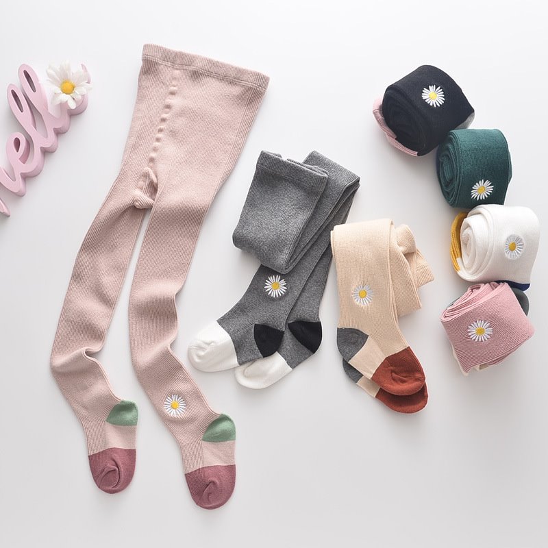 Kids Winter Children's Embroidery Pantyhose