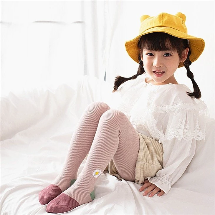 China+kids winter children's embroidery pantyhose+factory