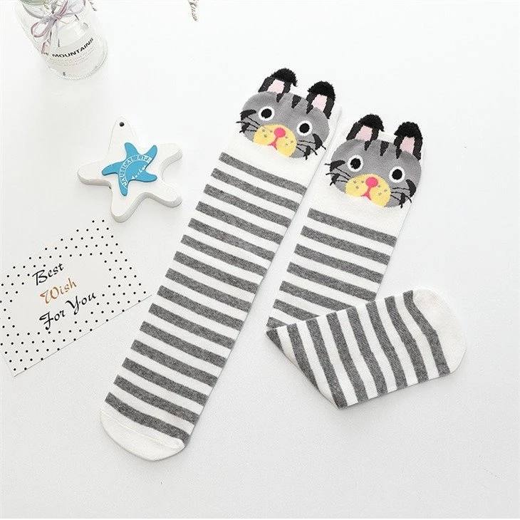 little girls thigh high cartoon socks kid stockings+manufacturers