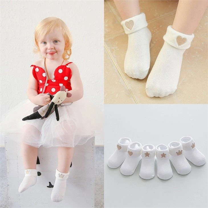 low Tube embroidery socks kids newborn baby