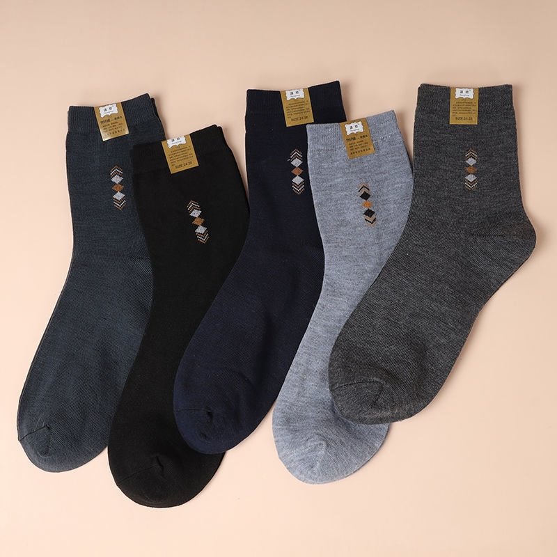 Men Comfortable Durable Crew Work Socks