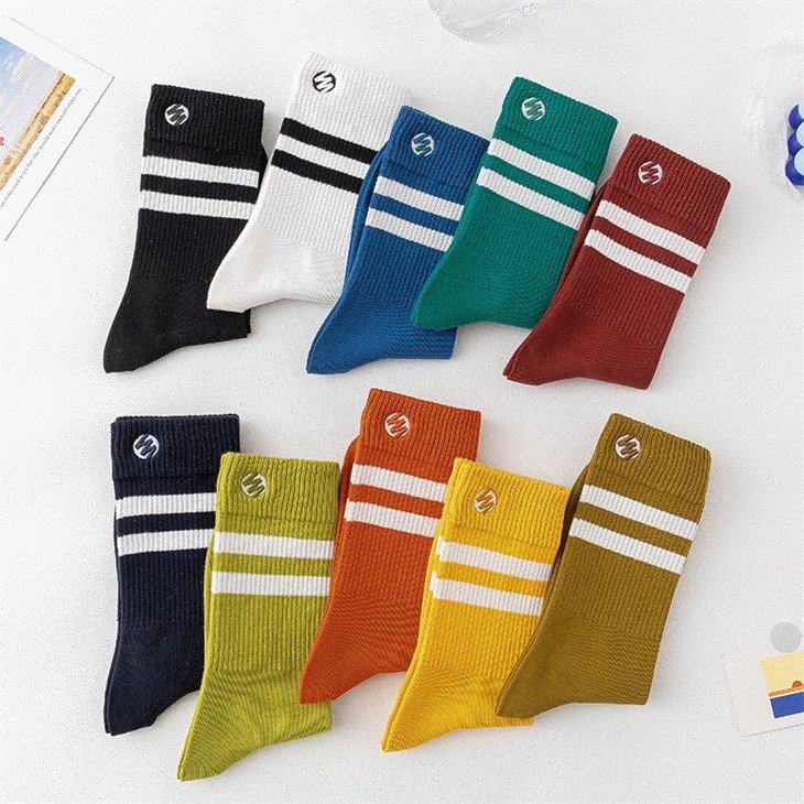 Men Cotton Embriodery Socks+Free Sample
