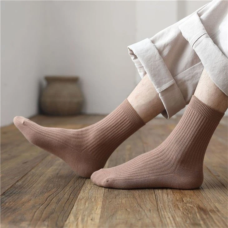 men ribbed business socks factory(2)