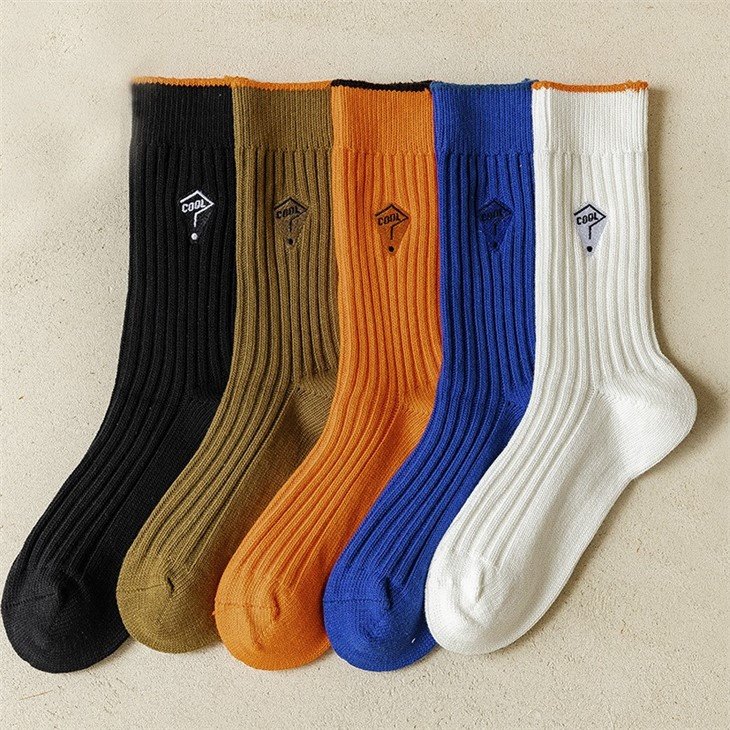 Mens Funny Socks Daily Wearing embroidery