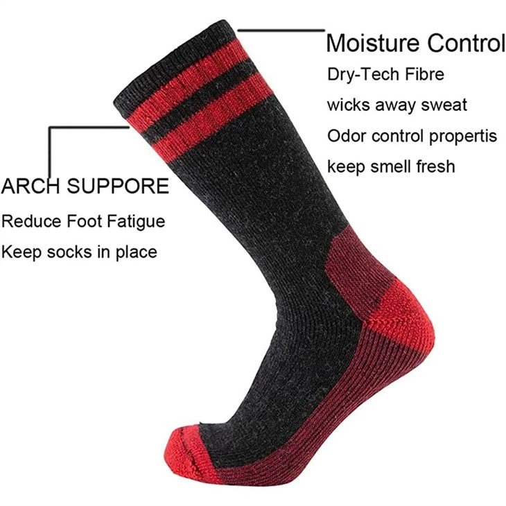 Cushion Thicken Moisture Wicking Control Wool Socks Merino (6)