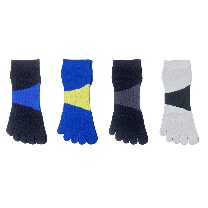 Multicolor Athletic Five Finger Toe Socks For Running