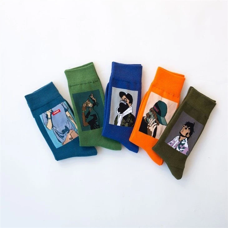 New Printed Socks Custom Logo For Men And Women suppliers