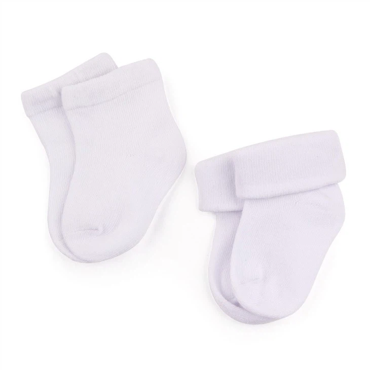 Newborn baby white cotton socks made in China 05