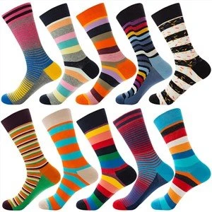 Colorful Jacquard Men Funny Socks