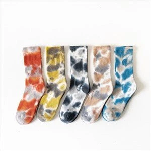Colorful Tie-Dye Trendy Cotton Gym Socks