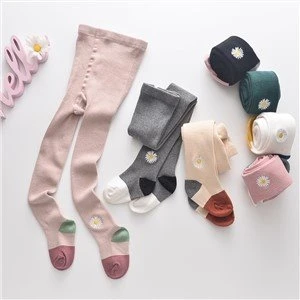 Kids Winter Children's Embroidery Pantyhose