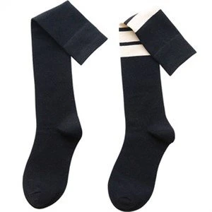 Knee High Wide Stripes Breathable Compression Gym Socks