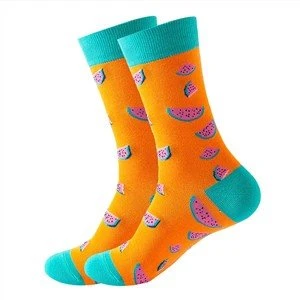 Men's Fruit Jacquard Crew Cotton Socks