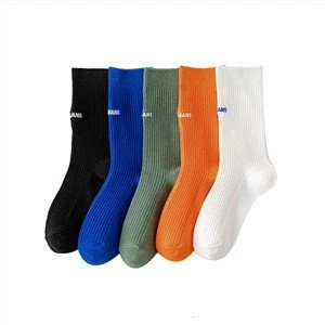 Mens Grey Dress Socks Colorful Daily Wearing