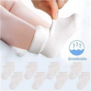 Newborn Baby White Cotton Socks
