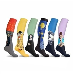 Sublimation Printed Logo Compression Socks