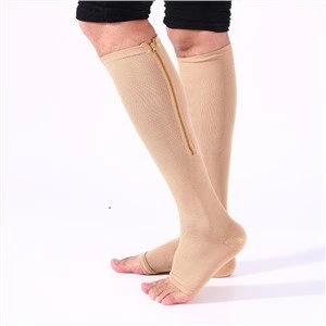 Toeless CottonZipper Compression Socks For Women And Men