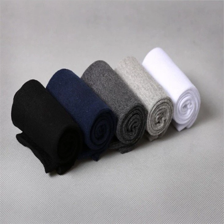 buy Solid color men business socks (1)