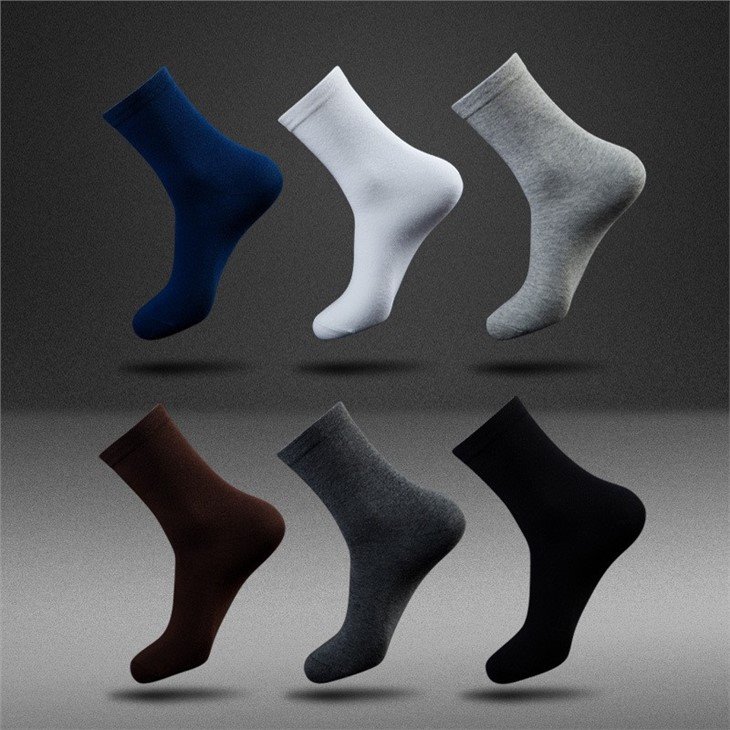 Solid color men business socks in stock (6)