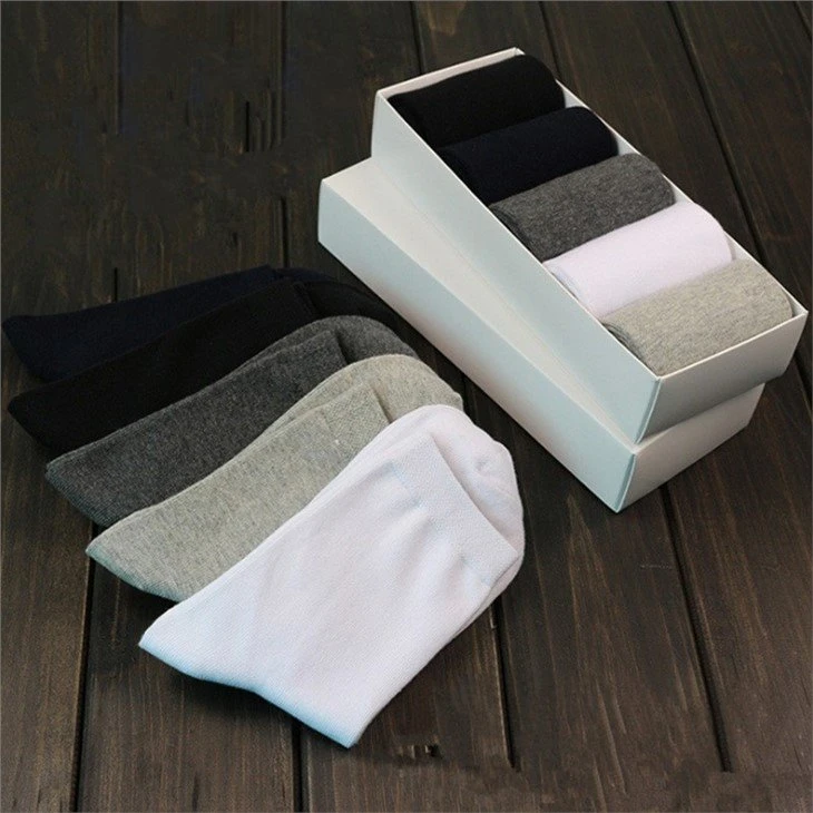 Solid color men business socks quotation (5)