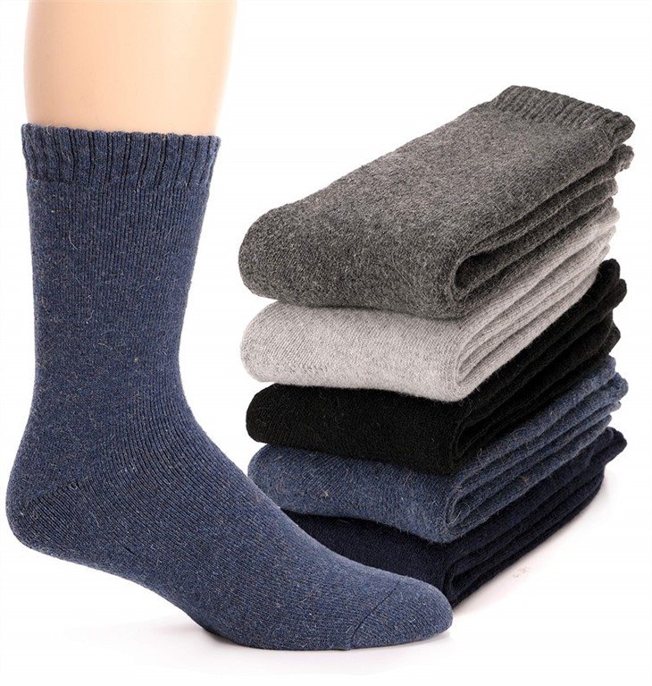 Men's Thick Wool Cotton Socks In Autumn Winter