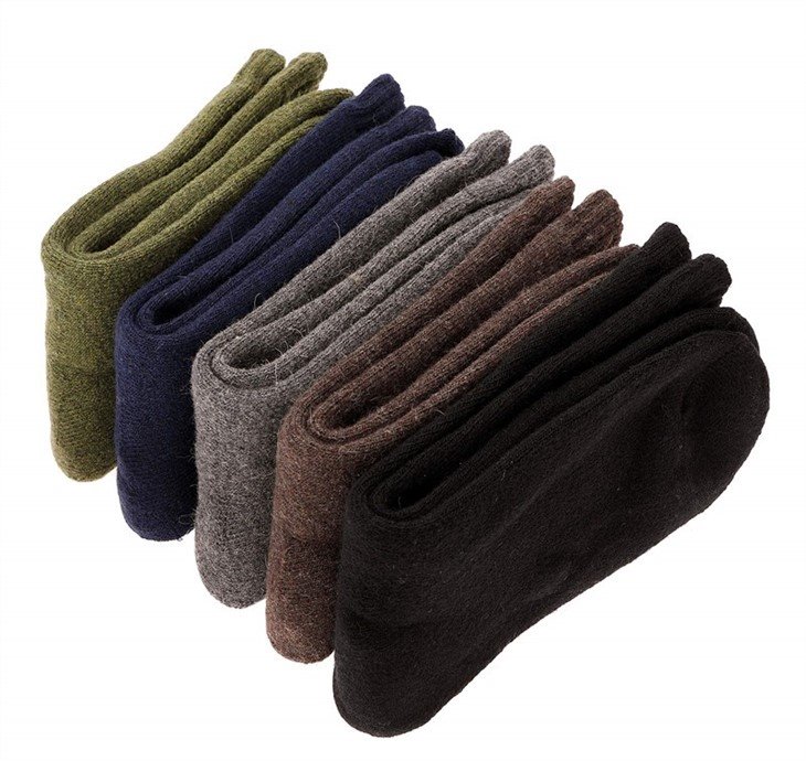 Thin Breathable Bamboo Crew Business Socks Black