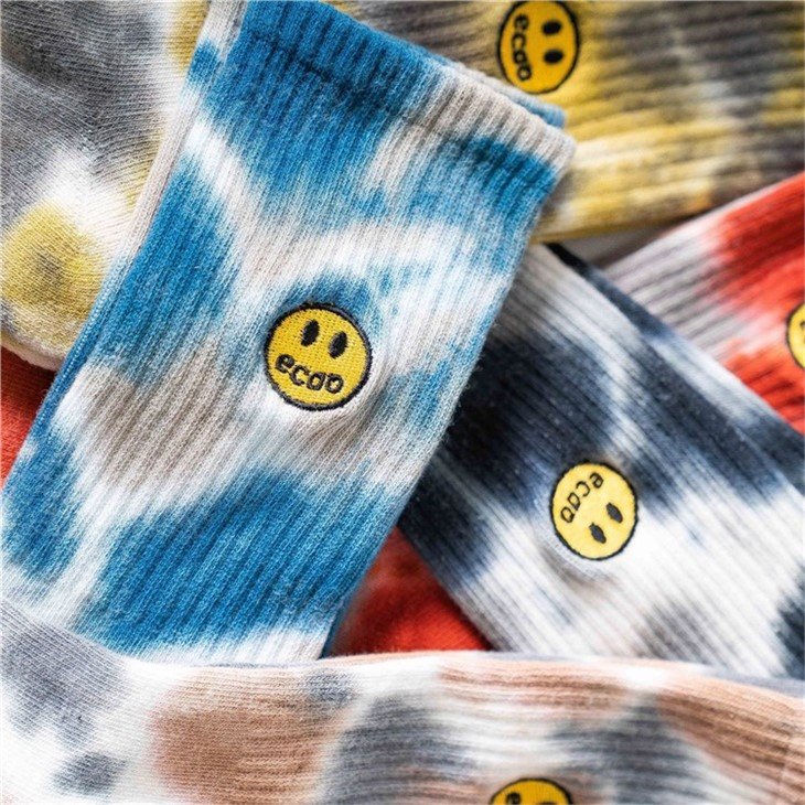 Customized Sport athletic crew size skate socks dye tie 04
