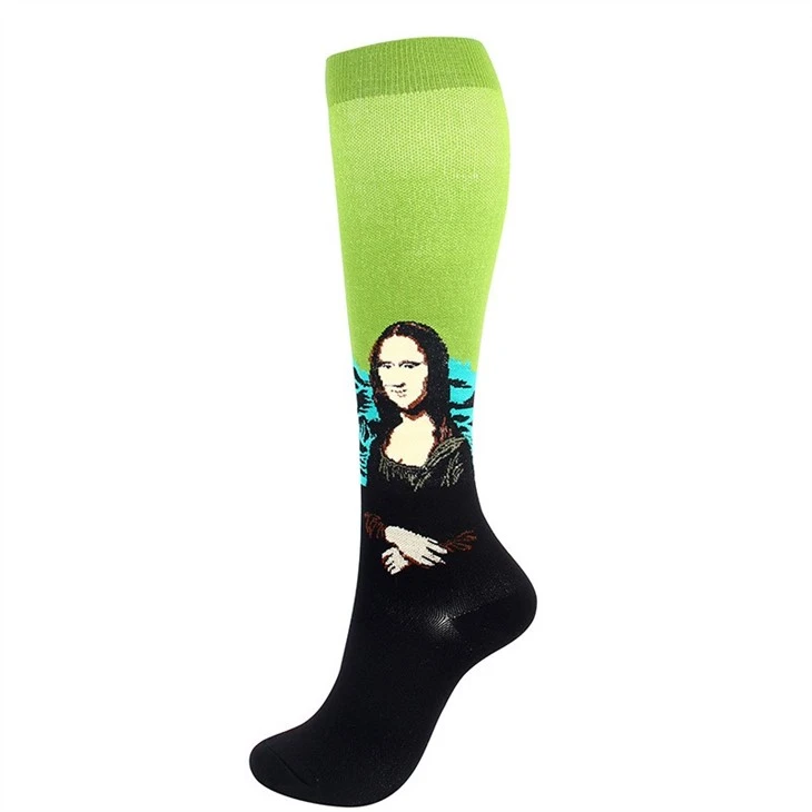 sublimation printed logo compression socks bulk