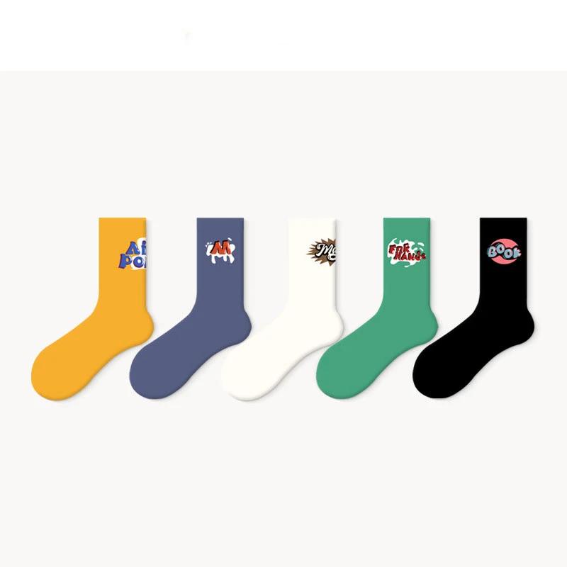 Tennis Embroidered Logo Cotton Socks Unisex