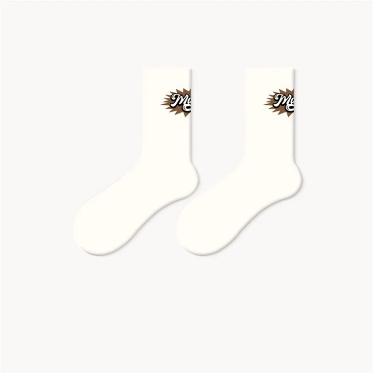 Tennis embroidered logo cotton socks unisex made in China 05