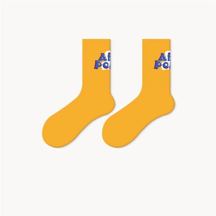 Customized Tennis embroidered logo cotton socks unisex 04