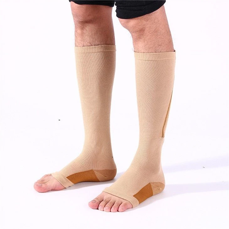 Toeless CottonZipper Compression Socks factory