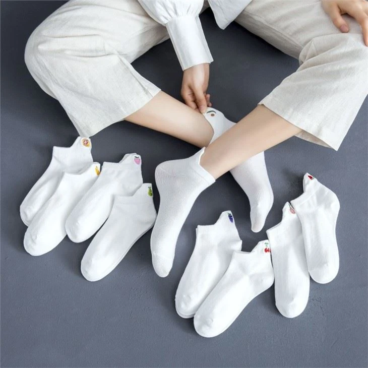 White 100 Cotton Men Ankle Socks