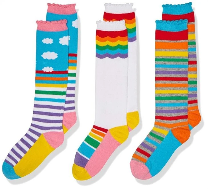 winter long strips girl socks-