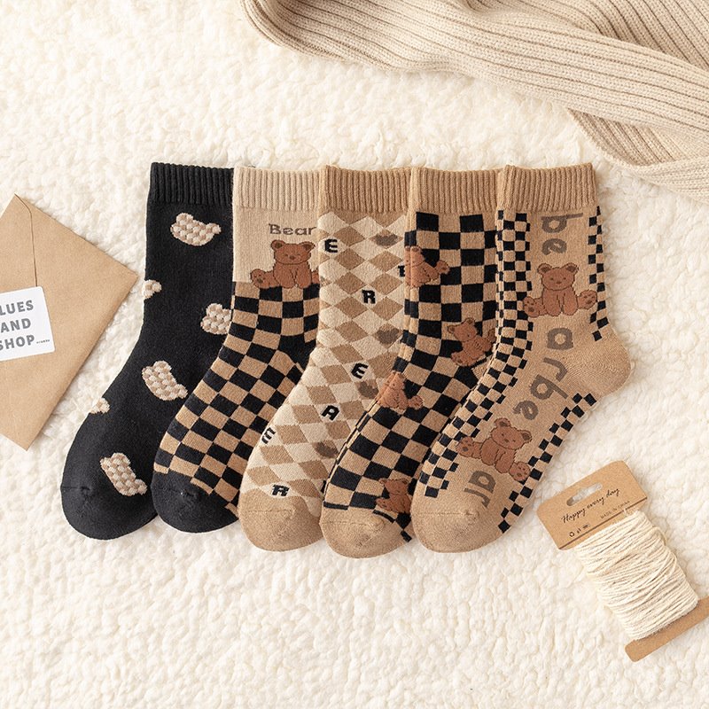 Thick Soft Cute Jacquard Socks