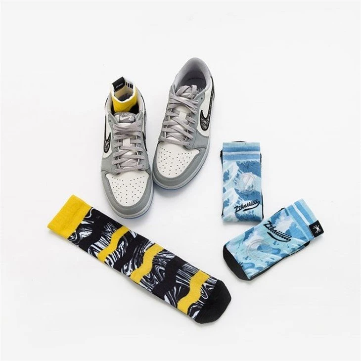 3d printed socks tube sublimation socks in stock 06
