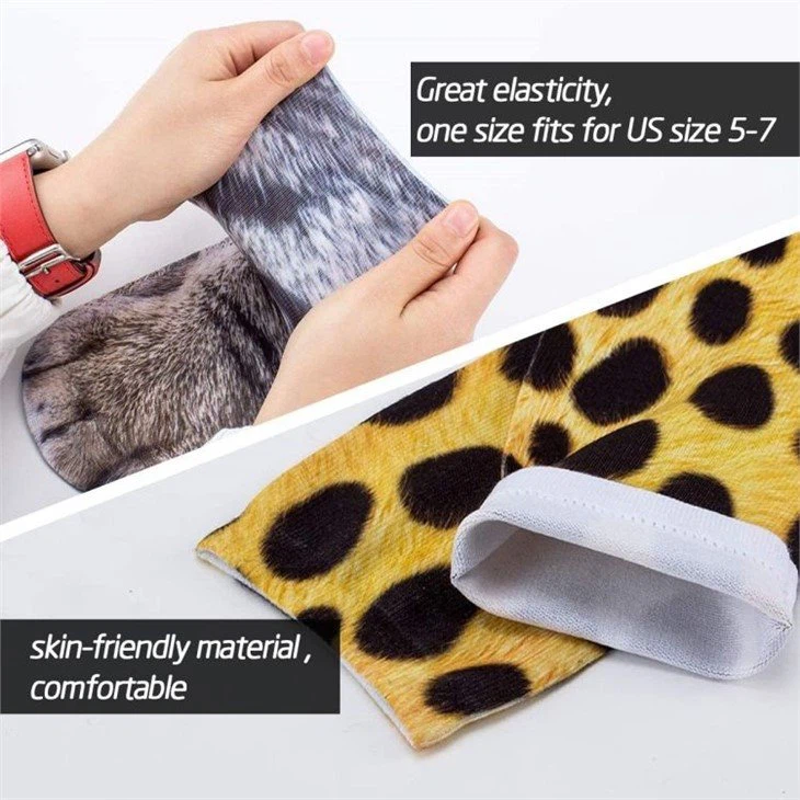 3D sublimation Cat print socks in stock 06