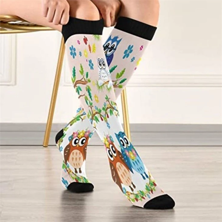 3D sublimation custom socks thigh high socks made in China 05