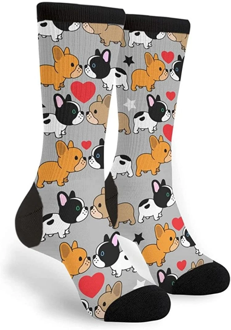3D Sublimation Dog Print Socks