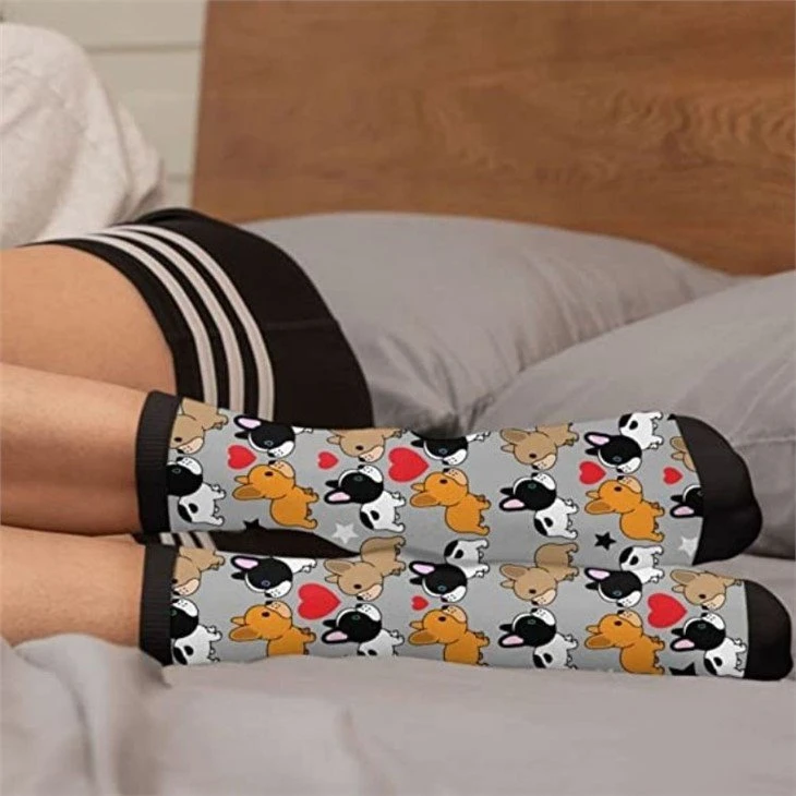 3D sublimation dog print socks made in China 05
