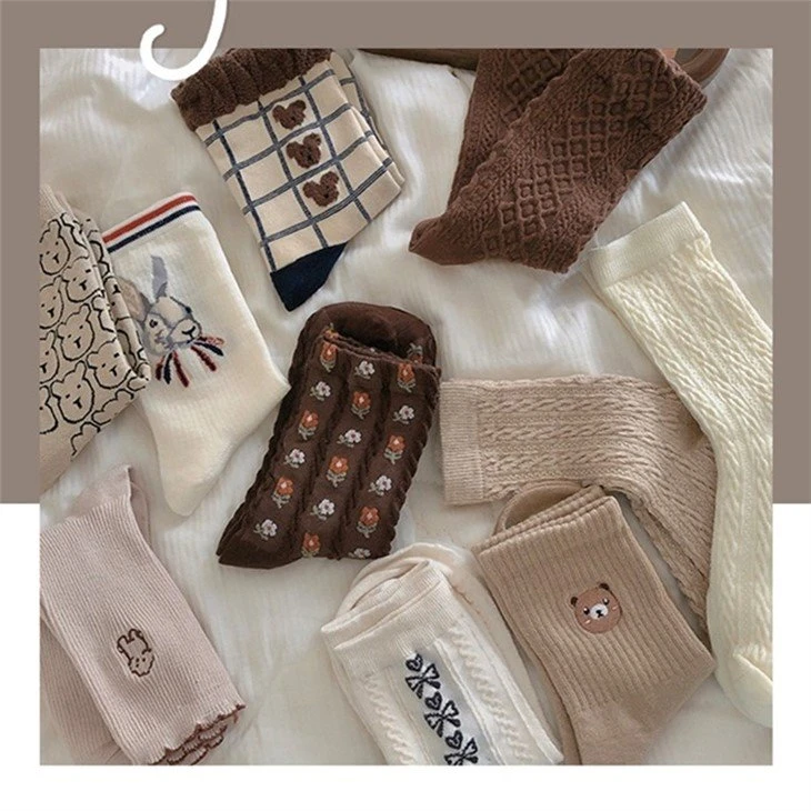 Bulk 4 Seasons Cute Crew Socks Women Ladies Free Size